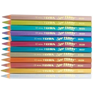 Boite 12 crayons de couleur triangulaires Super Ferby métallic