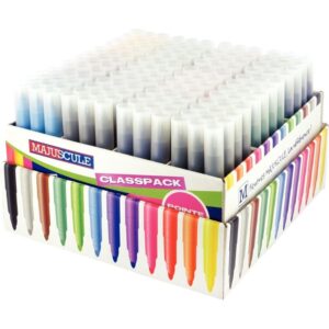 Classpack de 144 maxi feutres pointe large couleurs assorties