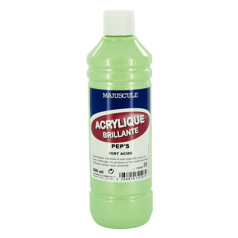 Coffret de 8 flacons 500 ml de peinture acrylique “ULTRA GLOSS”, couleurs pep’s