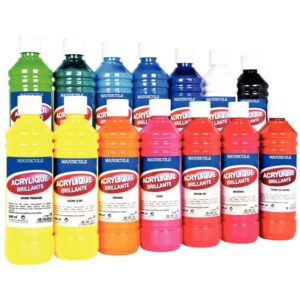 Flacon de 500 ml de peinture acrylique brillante MAJUSCULE bleu outremer