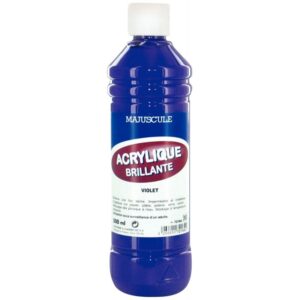 Flacon de 500 ml de peinture acrylique brillante MAJUSCULE violet