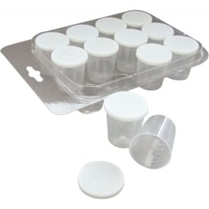 Kit de 12 pots gradués avec couvercle 30 ml