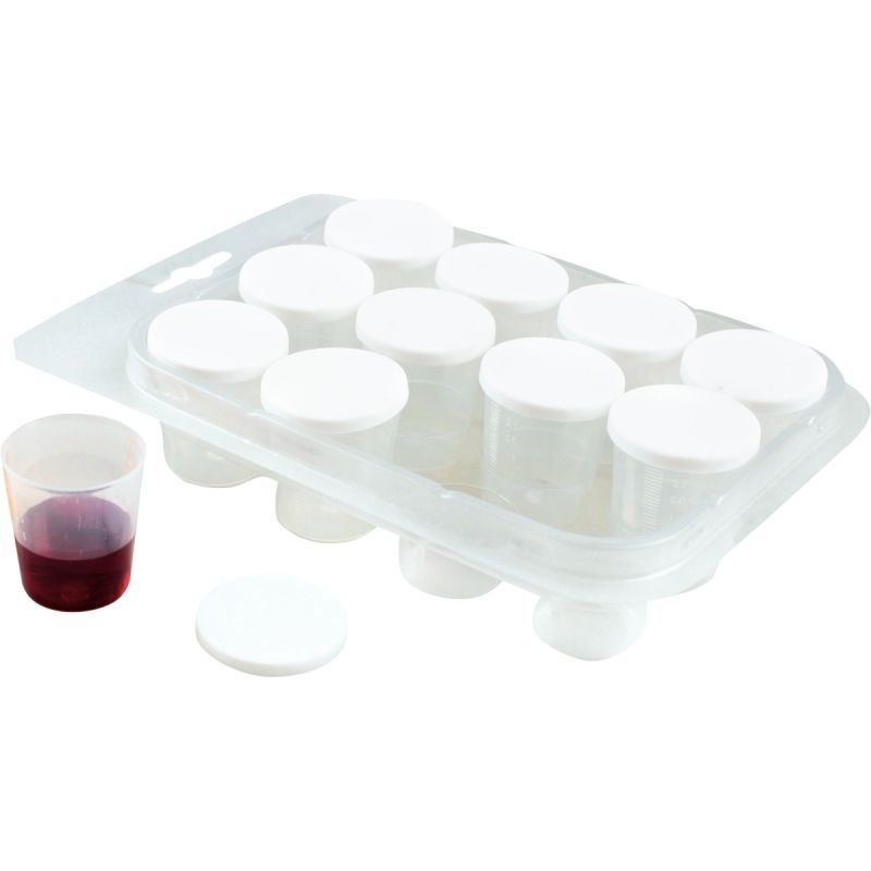 Kit de 12 pots gradués avec couvercle 30 ml