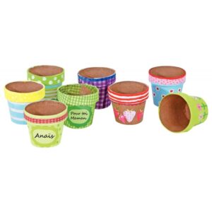 Lot de 10 pots de fleurs en carton hauteur 10 cm