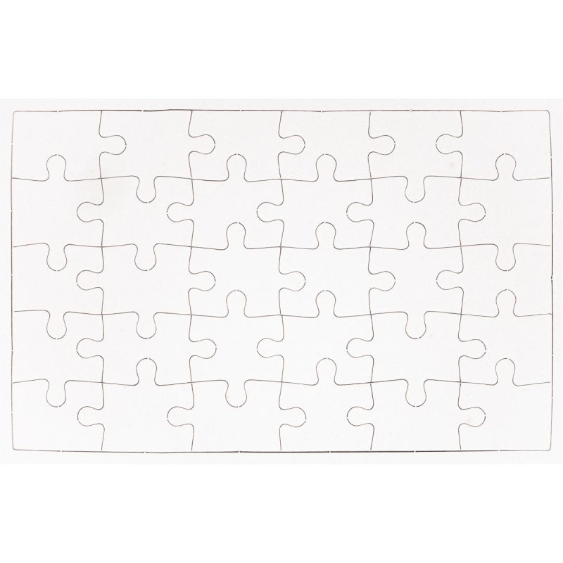 Lot de 10 puzzles blancs 30 pièces à décorer