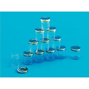 Lot de 12 mini pots de confiture en verre