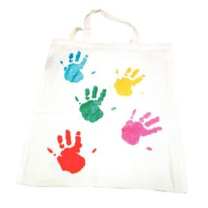 Lot de 12 sacs shopping en coton grand modèle