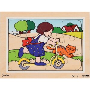 Lot de 5 puzzles en bois de 12 pièces, les moyens de locomotion