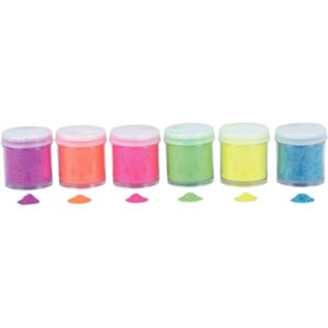 Lot de 6 salières de poudre de paillettes  fluorescente de 45 grammes