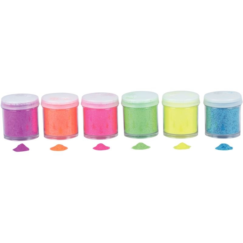 Lot de 6 salières de poudre de paillettes  fluorescente de 45 grammes