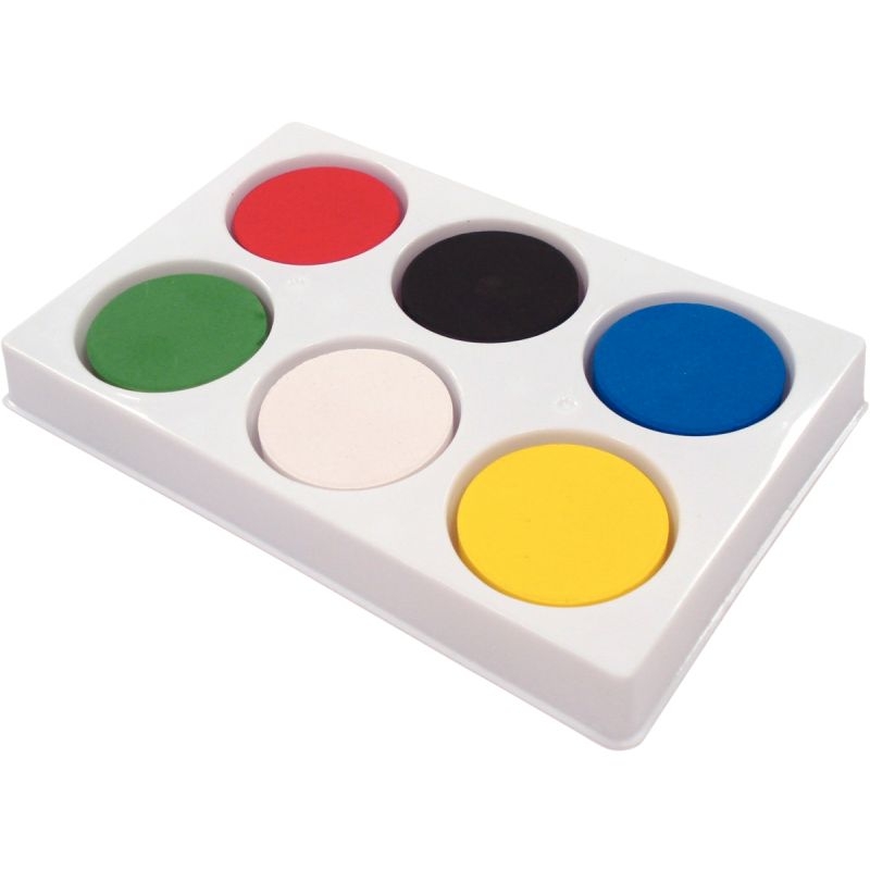 Palette de 6 galets de gouache assortis, diamètre 44 mm