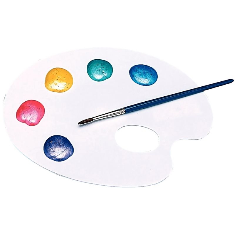 Palette en plastique forme ovale 1 trou