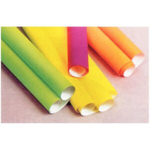 Paquet de 10 feuilles affiche fluo 90 g 60×80 cm couleurs assorties : Orange, rose, jaune, vert, rouge