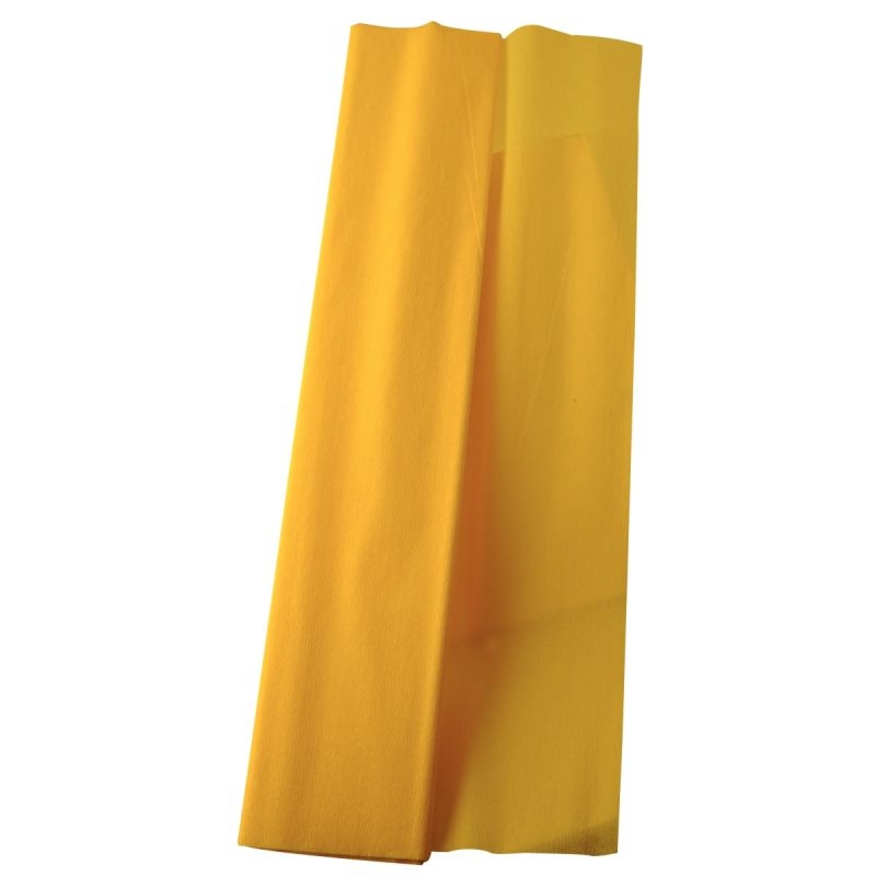 Paquet de 10 feuilles crépon supérieur 250×50 jaune citron