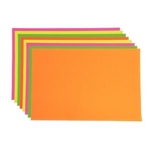 Paquet de 25 feuilles affiche fluo 90 g 40×60 cm couleurs assorties : Orange, rose, jaune, vert, rouge