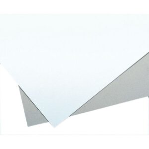 Paquet de 5 feuilles de carton 1 côté blanc, 1 côté gris format 50 x 65 cm, 640 gr