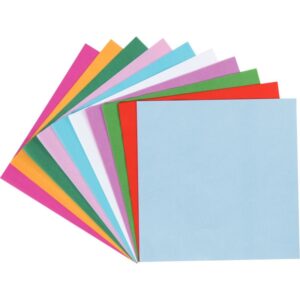 Paquet de 500 feuilles de papier de soie 16 x 16 cm couleurs assorties