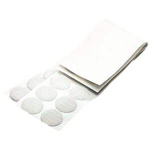 Pochette de 48 pastilles de Velcro super adhésif blanc diamètre 20 mm