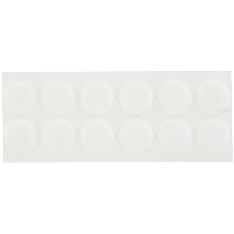 Pochette de 48 pastilles de Velcro super adhésif blanc diamètre 20 mm