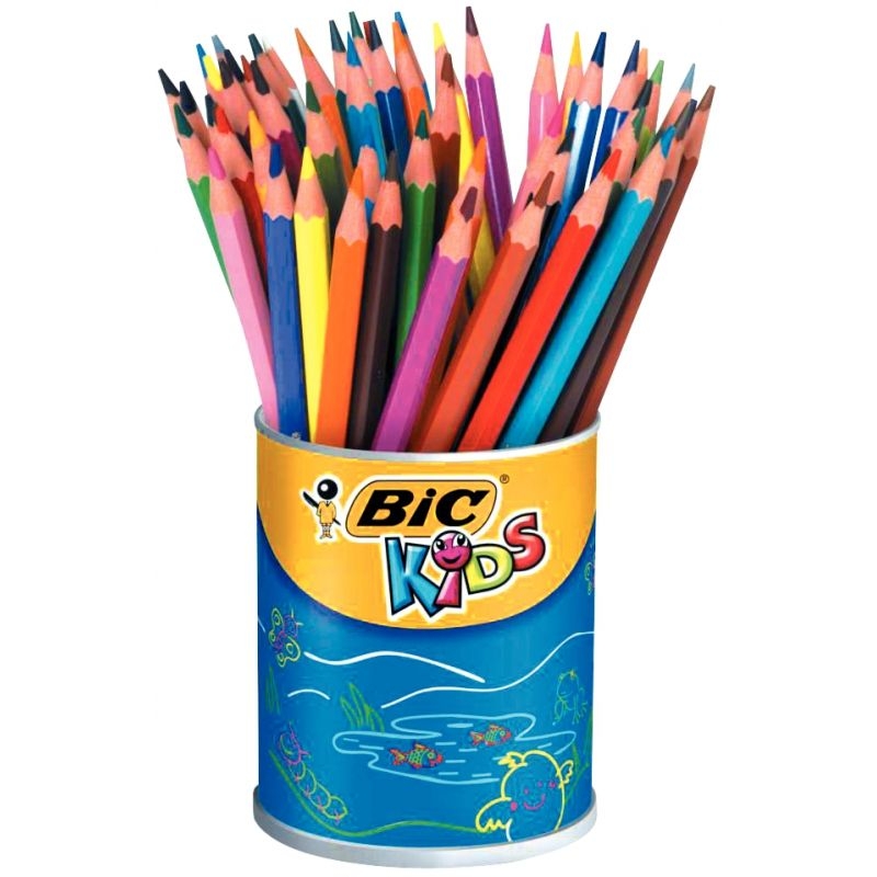 Pot 60 crayons de couleurs mine diamètre 6,25mm assortis