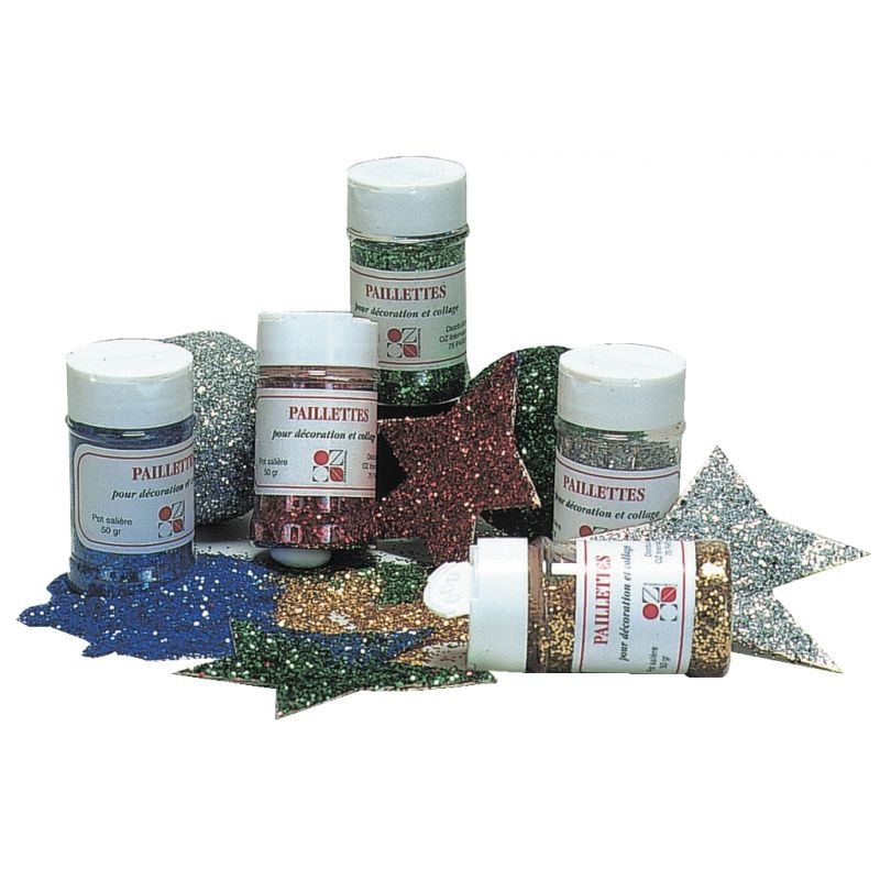 Pot de 60 g de paillettes scintillantes argent