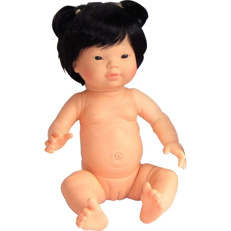 Poupée fille, 42 cm, asiatique avec des cheveux