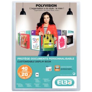 Protège-documents personnalisable POLYVISION 40 vues incolore