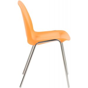 Chaise Charlotte givrée orange