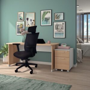 Fauteuil Eleganze avec tétière dos noir/assise noir