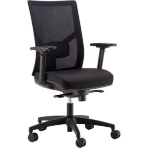 Fauteuil Eleganze dos noir/assise noir