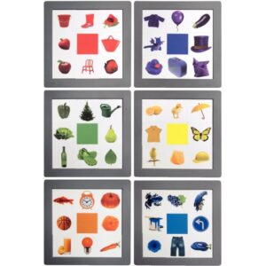 Lot de 6 puzzles association, les couleurs