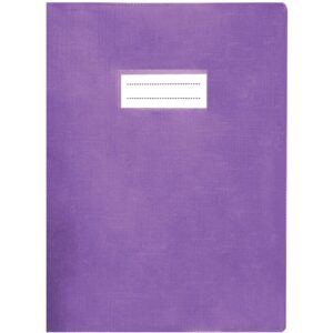 Paquet de 10 protèges-cahier luxe opaque avec rabats épaisseur 22/100ème 17×22 cm PVC cristal violet